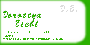 dorottya biebl business card